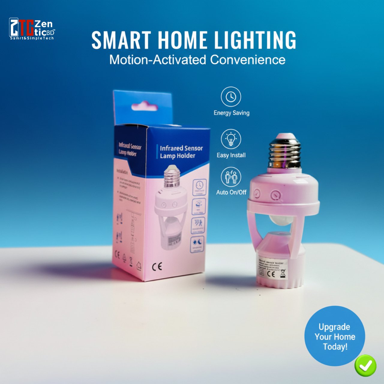 2026/01/1000019477.jpg PIR Motion Sensor Bulb Holder (E27, 240V) - Image 1
